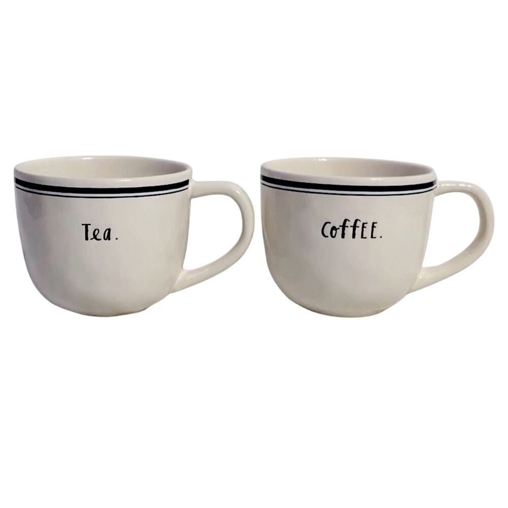 Rae Dunn By Magenta Artisan Blue Line Collection Tea & Coffee